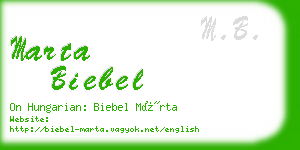 marta biebel business card